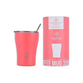 HESTIA ΘΕΡΜΟΣ COFFEE MUG SAVE THE AEGEAN 350ml FUSION CORAL HESTIA ΘΕΡΜΟΣ COFFEE MUG SAVE THE AEGEAN 350ml FUSION CORAL
