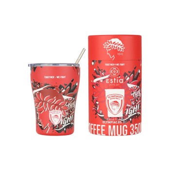 HESTIA ΘΕΡΜΟΣ COFFEE MUG OLYMPIACOS BC EDITION TOGETHER WE FIGHT 350ml HESTIA ΘΕΡΜΟΣ COFFEE MUG OLYMPIACOS BC EDITION TOGETHER WE FIGHT 350ml