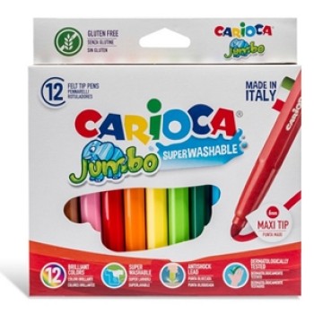 ΜΑΡΚΑΔΟΡΟΙ CARIOCA JUMBO 12 40569 ΜΑΡΚΑΔΟΡΟΙ CARIOCA JUMBO 12 40569