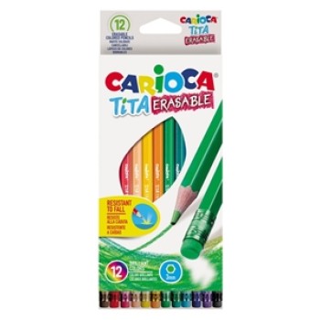 ΞΥΛΟΜΠΟΓΙΕΣ CARIOCA 42897 TITA ERASABLE 12τεμ ΞΥΛΟΜΠΟΓΙΕΣ CARIOCA 42897 TITA ERASABLE 12τεμ
