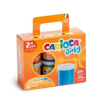 ΔΑΚΤΥΛΟΧΡΩΜΑΤΑ CARIOCA BABY/ 6 ΧΡΩΜΑΤΩΝ 80ml ΔΑΚΤΥΛΟΧΡΩΜΑΤΑ CARIOCA BABY/ 6 ΧΡΩΜΑΤΩΝ 80ml