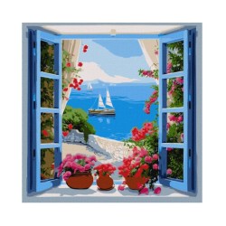Painting by numbers - Θαλασσογραφία (KHO2778) 40X40cm. Painting by numbers - Θαλασσογραφία (KHO2778) 40X40cm.