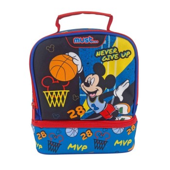 Τσαντάκι Φαγητού Ισοθερμικό Must Disney Mickey Mouse Never Give Up - 2 θήκες Τσαντάκι Φαγητού Ισοθερμικό Must Disney Mickey Mouse Never Give Up - 2 θήκες