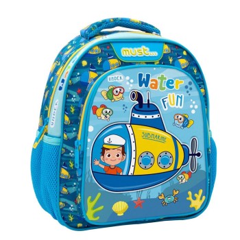 Σχολική Τσάντα Πλάτης Νηπίου Must Under Water Fun 3D Soft - 2 Θήκες Σχολική Τσάντα Πλάτης Νηπίου Must Under Water Fun 3D Soft - 2 Θήκες
