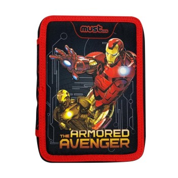 Κασετίνα Διπλή Γεμάτη Must Avengers Iron Man Κασετίνα Διπλή Γεμάτη Must Avengers Iron Man