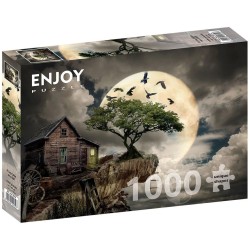 PUZZLE ENJOY - A Log Cabin on a Cliff 1000pcs. PUZZLE ENJOY - A Log Cabin on a Cliff 1000pcs.