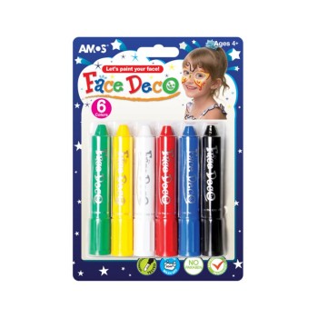 ΜΑΚΙΓΙΑΖ ΠΡΟΣΩΠΟΥ AMOS FACE DECO σετ 6χρωμ. ΜΑΚΙΓΙΑΖ ΠΡΟΣΩΠΟΥ AMOS FACE DECO σετ 6χρωμ.