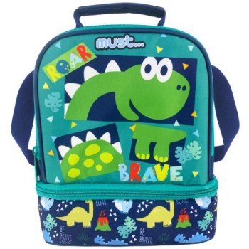 Τσαντάκι Φαγητού Ισοθερμικό Must Yummy Dino Roar - 2 Θήκες