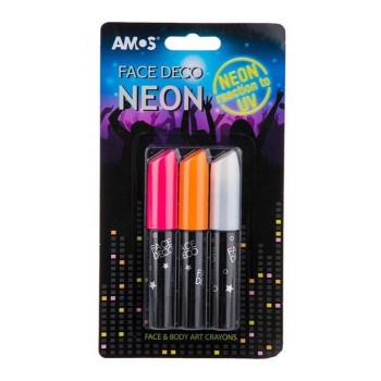 ΜΑΚΙΓΙΑΖ ΠΡΟΣΩΠΟΥ AMOS NEON σετ 3χρωμ. ΜΑΚΙΓΙΑΖ ΠΡΟΣΩΠΟΥ AMOS NEON σετ 3χρωμ.